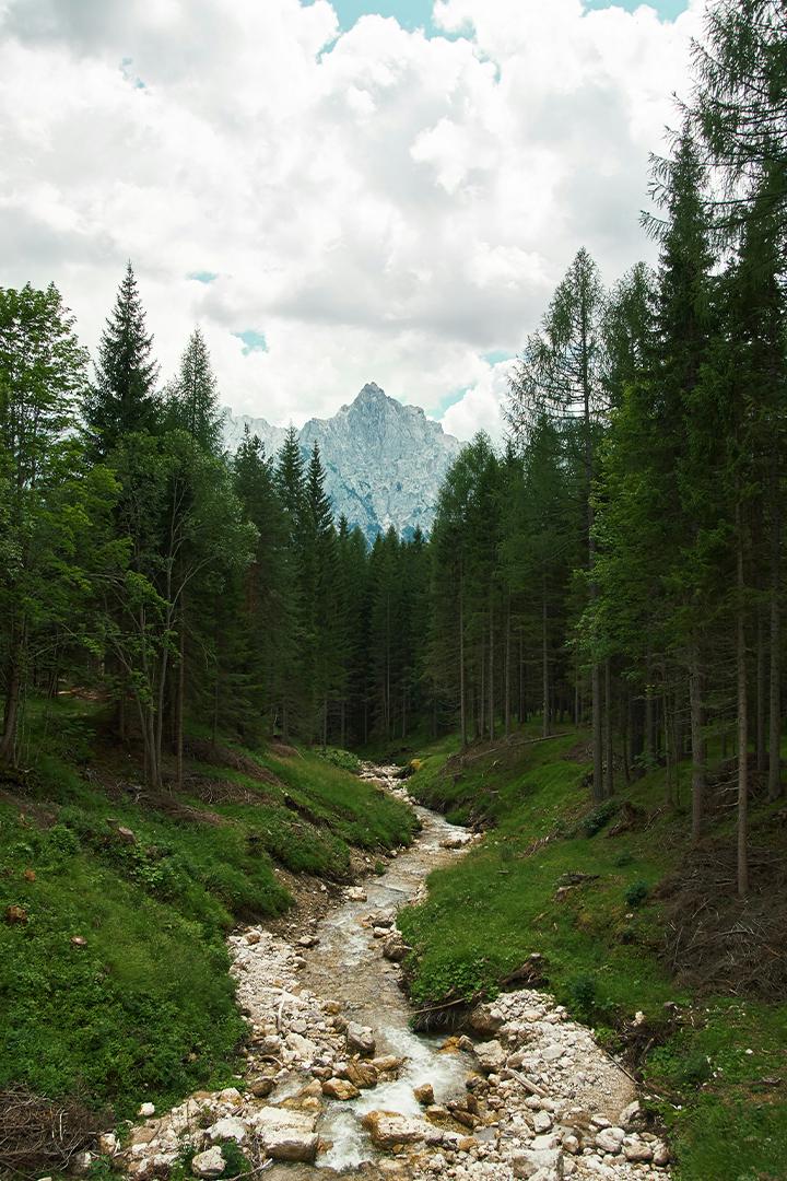 Горный ручей Италия