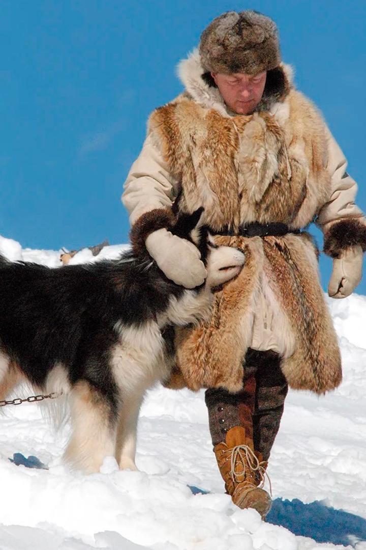 Солдаты на собачьих упряжках