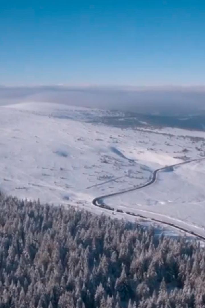 Французское плато Обрак зимой