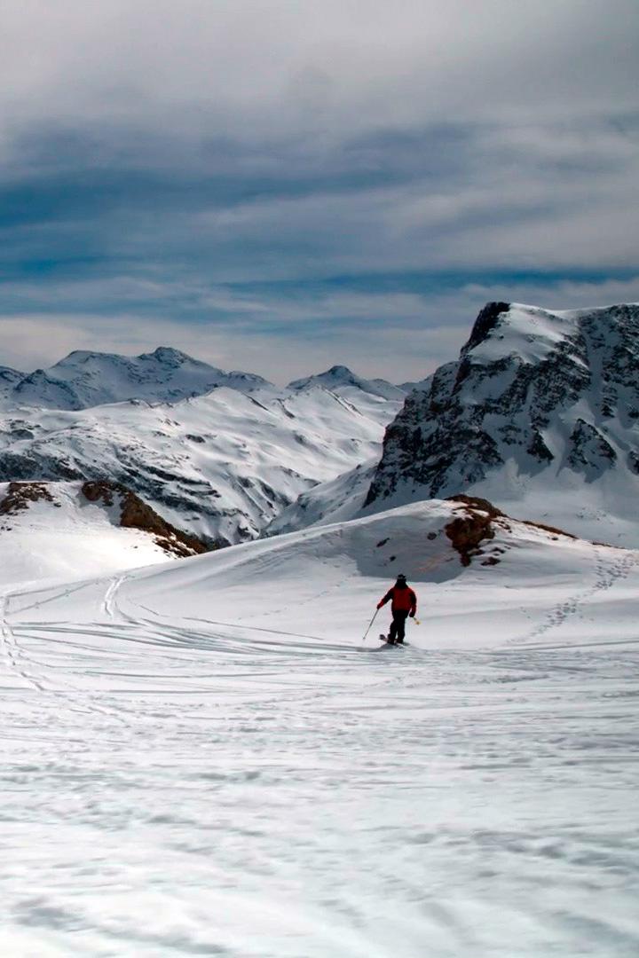 Спуск с горы в Оверни
