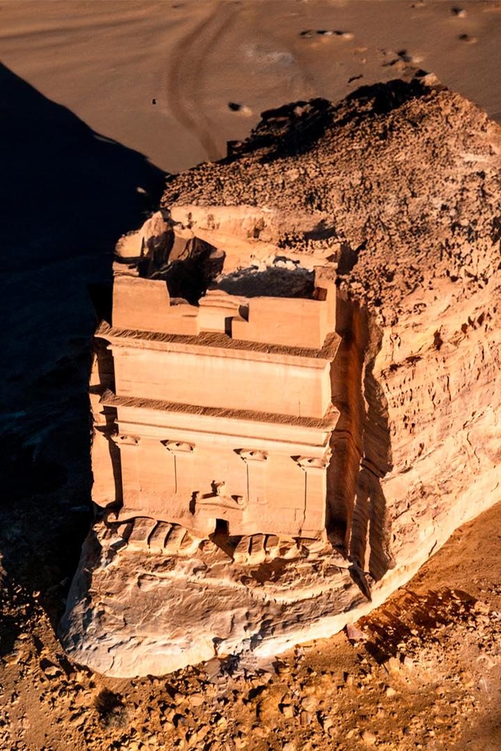 Вид сверху на пейзажи Саудовской Аравии